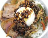 【食べるラー油『温玉豚ばら丼』】の作り方作り方6写真