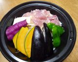タジン鍋de彩り野菜と鶏の蒸し焼き肉♯作り方2写真