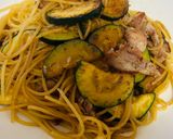 豚こま肉とズッキーニの和風パスタ作り方3写真