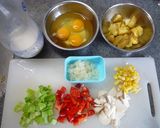 夏野菜のスペイン風オムレツ作り方1写真