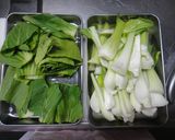 ふわトロッ☆青梗菜のえびあんかけ泡雪風作り方2写真