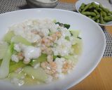 ふわトロッ☆青梗菜のえびあんかけ泡雪風作り方6写真
