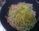 ベーコンと水菜のペペロンチーノ作り方4写真
