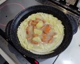 白菜とウインナーのクリーム鍋作り方4写真