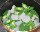 オクラとこんにゃくの味噌炒め作り方3写真