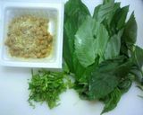 モロヘイヤと納豆の天ぷら作り方1写真