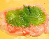 ささみの梅しそ海苔巻き焼き作り方2写真