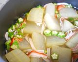 冬瓜と蟹かまぼこのオクラあん（煮物）作り方5写真