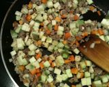 いろいろ野菜のマーボ茄子丼作り方4写真