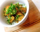 ☆簡単★鶏ササミガーリック丼☆作り方4写真