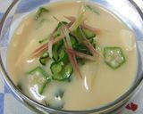 からし風味☆冷製☆豆乳味噌汁作り方5写真