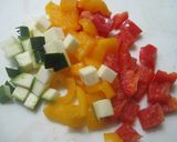 レンジ de 押麦と彩り野菜のサラダ作り方3写真