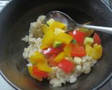 レンジ de 押麦と彩り野菜のサラダ作り方4写真