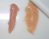 おうちでささみジャーキー(・´｀Ｕ作り方1写真