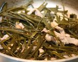 ◇残りだし昆布で◇水菜と豚肉の煮物作り方1写真