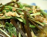 ◇残りだし昆布で◇水菜と豚肉の煮物作り方6写真