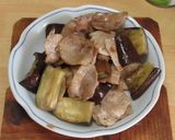 なすときゅうりと豚肉の甘酢炒め作り方8写真