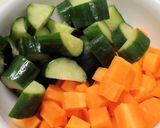 【豆腐丼】生野菜と鰹節 ☆簡単安い編☆作り方2写真