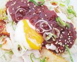 【『豚ばら肉と温泉卵』ピビン麺】の作り方作り方9写真