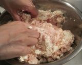 鶏団子のコーン蒸しと梅紫蘇鶏団子作り方2写真