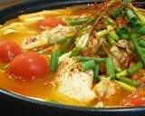 お肌もぷるぷる☆トマトキムチ鍋作り方12写真