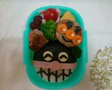 キャラ弁　バイキンマン　簡単　おにぎり作り方8写真