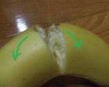 そんなバナナを皮ごと半分に☆作り方3写真
