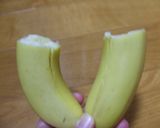 そんなバナナを皮ごと半分に☆作り方4写真