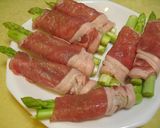ヘルシー☆蒸し豚ロース肉巻きアスパラガス作り方3写真