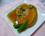 ♪かぼちゃ de 簡単肉詰めあんかけ作り方8写真