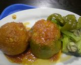 丸ごと肉詰めピーマンのトマトソース煮作り方14写真