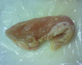 鶏肉とかいわれ和え（マヨメン味）作り方1写真