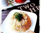 豚バラと卵のオイマヨ炒飯♡作り方6写真