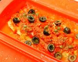 簡単♪ルクエde秋鮭のイタリアントマト煮作り方3写真