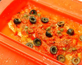 簡単♪ルクエde秋鮭のイタリアントマト煮作り方3写真