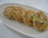豆腐とはんぺんで♪えびのふんわり焼き作り方6写真