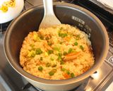 炊飯器で楽②パラ②～♫ カニ炒飯作り方4写真