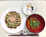 簡単❤︎米粉の大豆入りお好み焼き作り方5写真