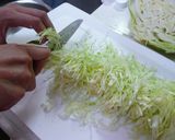 食べるラー油でお好み焼き♡作り方1写真