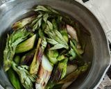 ウドとサバ缶の煮物作り方3写真