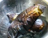 簡単ヘルシ－！焼き茄子の和風ゼリー寄せ。作り方2写真