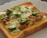 オクラと納豆のピザトースト作り方3写真