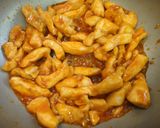 鶏胸肉の柔らか炒め♪バーベキューソース作り方4写真