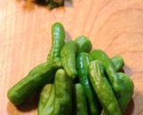 ししとうと明太子のさっと炒め作り方1写真