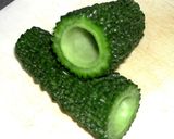 ゴーヤの肉詰め蒸し作り方1写真