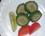 ゴーヤの肉詰め蒸し作り方6写真