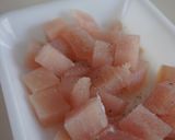 ☆　かじきとポテトのコロコロバジル　☆作り方3写真