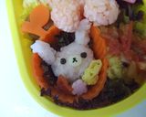ミニチュアうさぎ入りキャラ弁作り方1写真