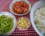 枝豆鮭チーズで鮮やかおにぎり作り方1写真