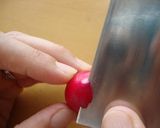 ✿ラディッシュで花手鞠飾り作り方2写真